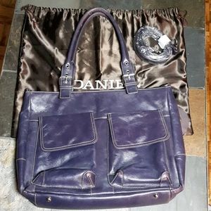Purple leather bag